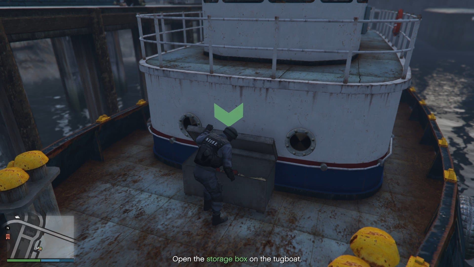 Storage box containing the sonar equipment.