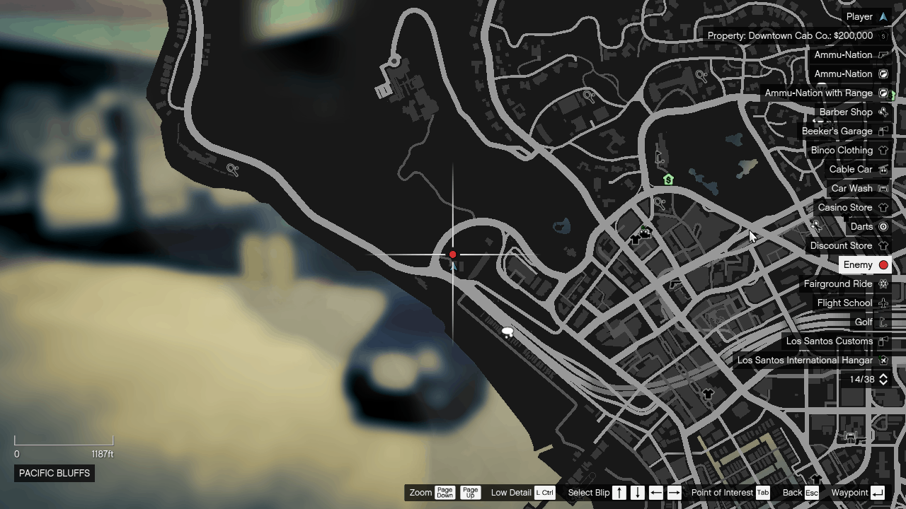 As you approach the gas station, you will observe a thief running away from the gas station indicated by a flash.