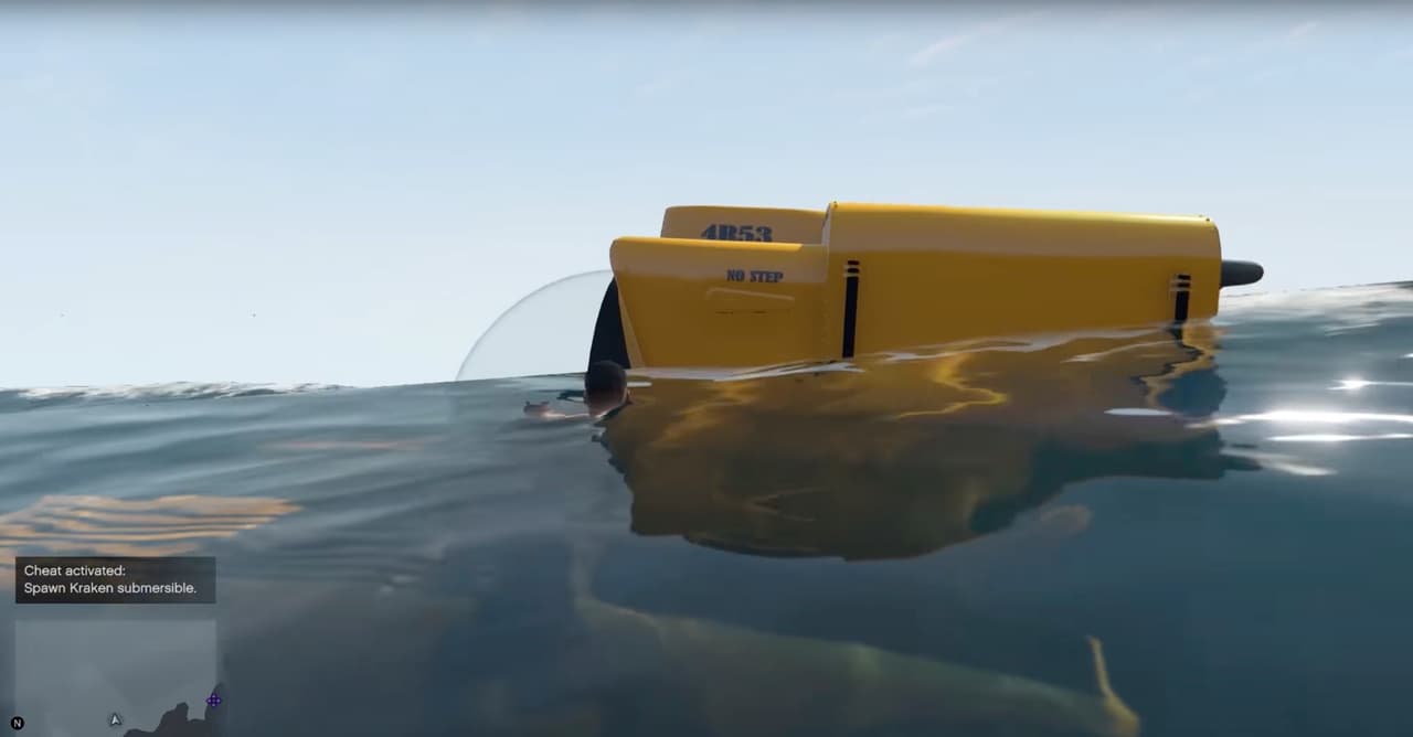 Franklin and his new Kraken sub.