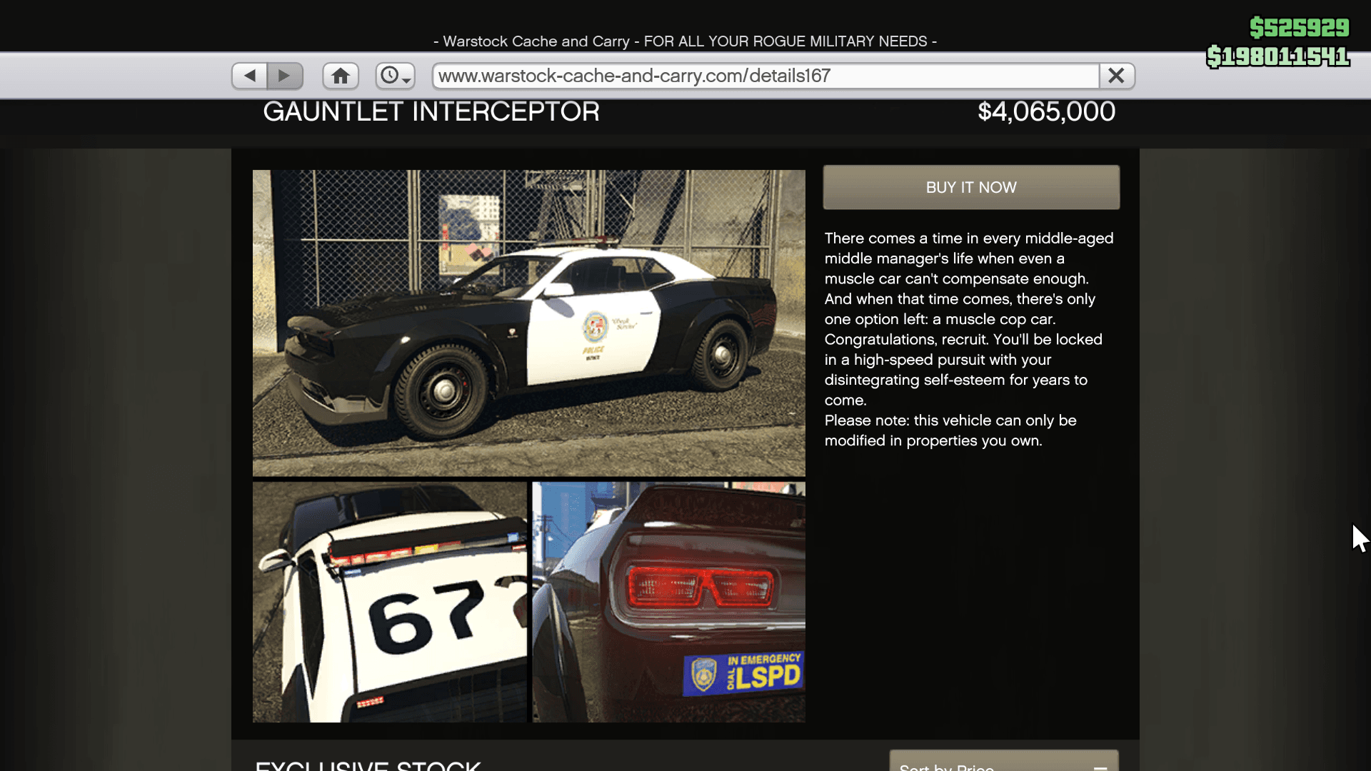 Bravado Gauntlet Interceptor.