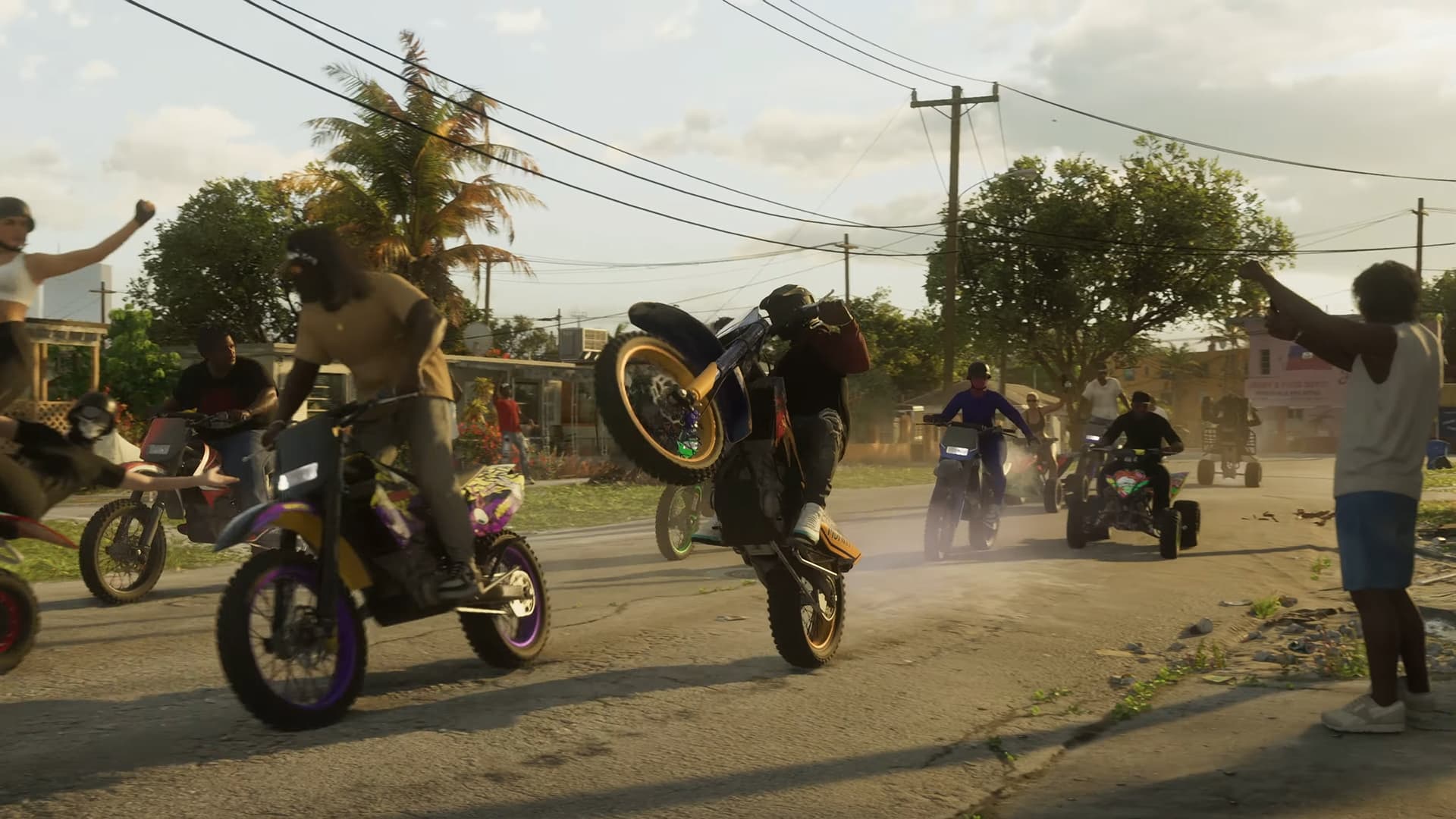 The biker gang could potentially be a part of the Thrillbilly Mud Club, but that is highly unlikely.