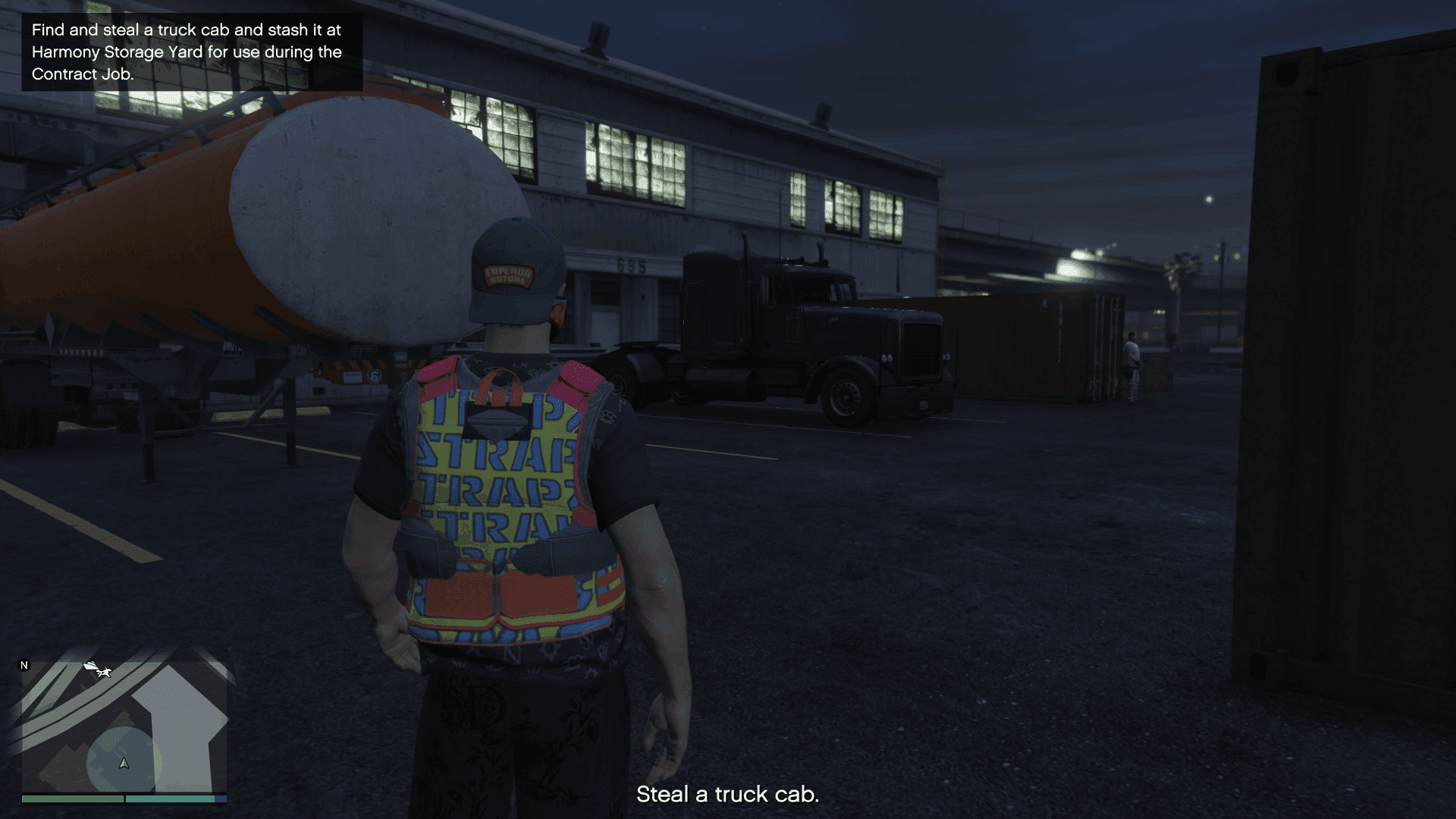 Truck cab at the docks