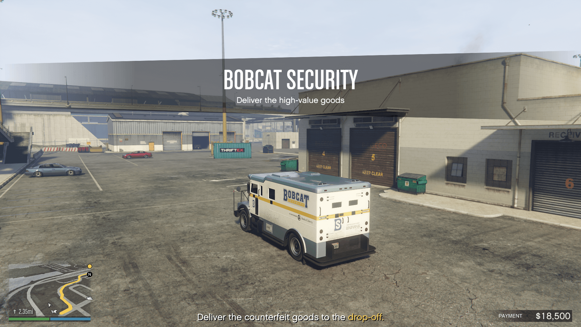 Bobcat Security delivery mission started.