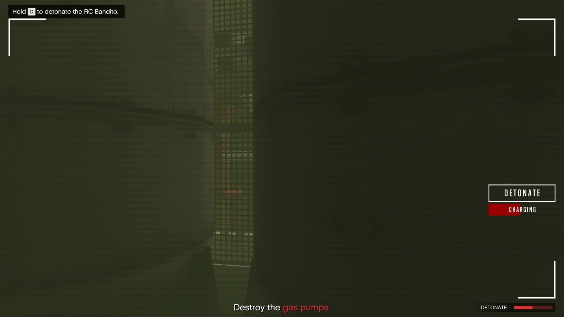 Detonating the gas pumps.