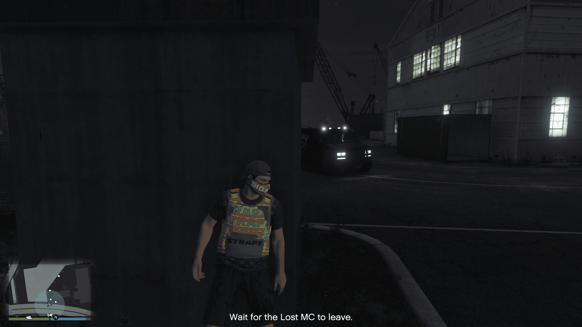 Lost MC gang members leaving the area