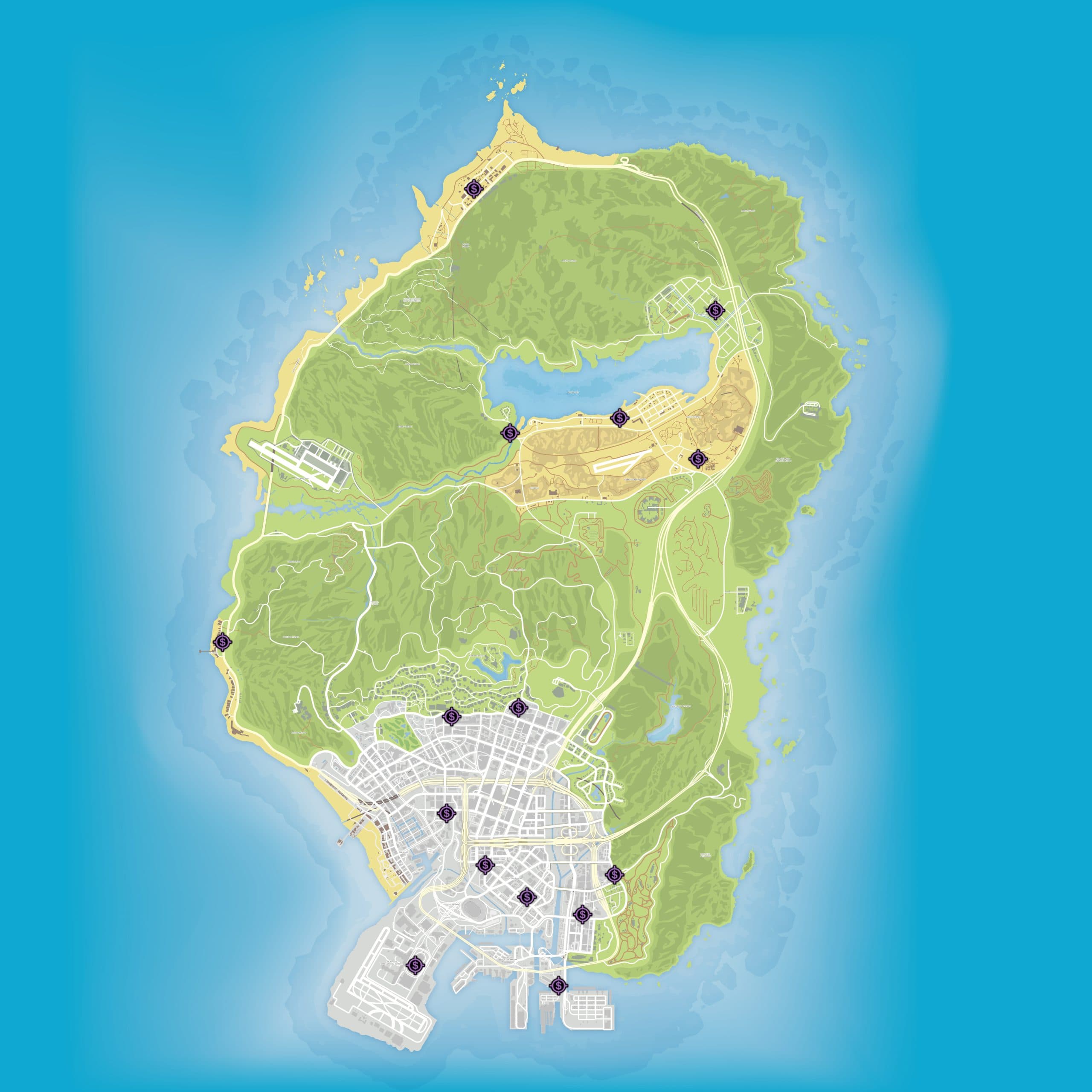 All fifteen possible Madrazo Hits spawn locations.