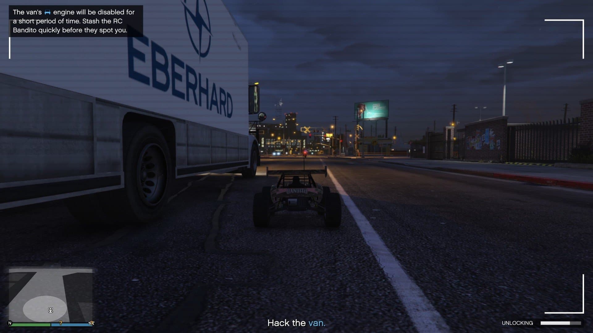 Hacking to unlock the back of the Eberhard van.