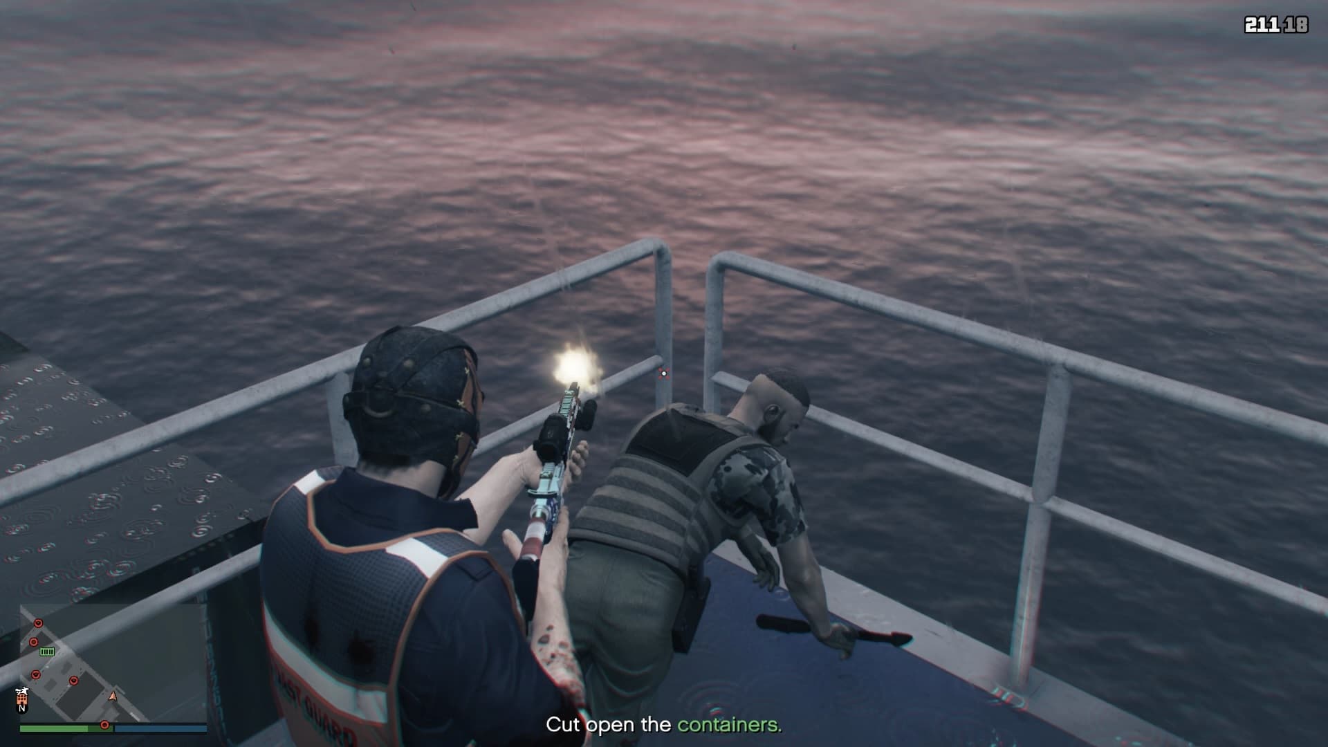 Take him out as well, so you don't get shot in the back.