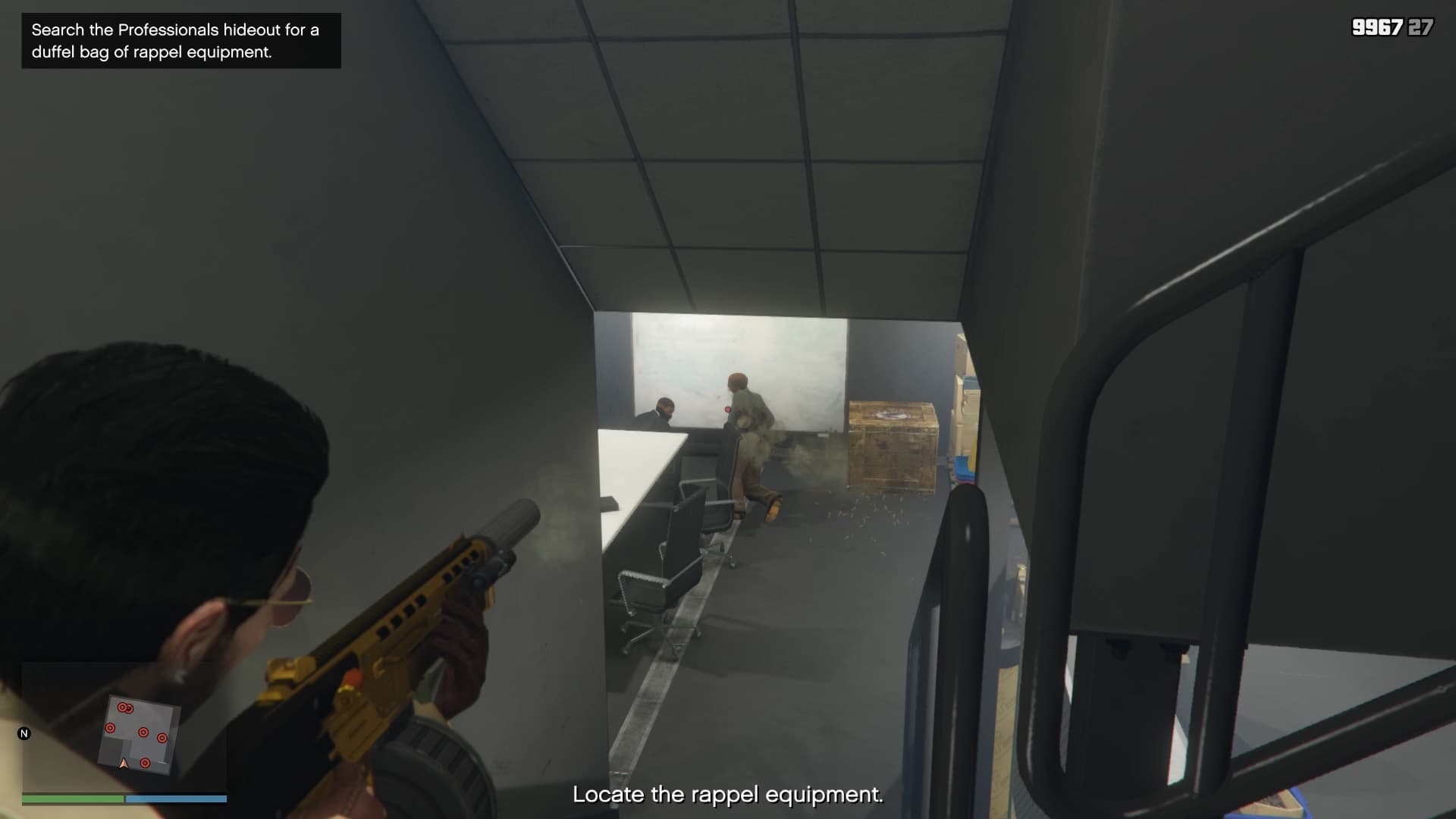 You will find multiple enemies inside the hideout.