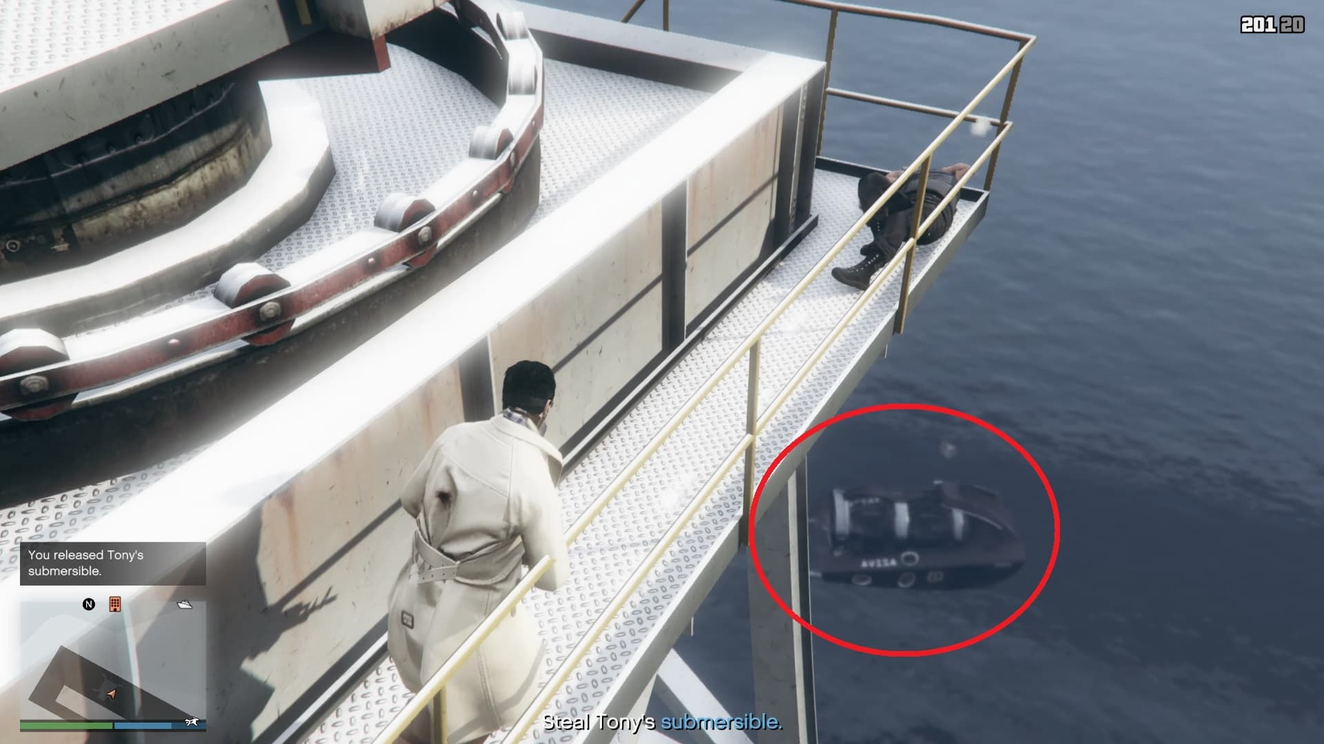 Released submersible.