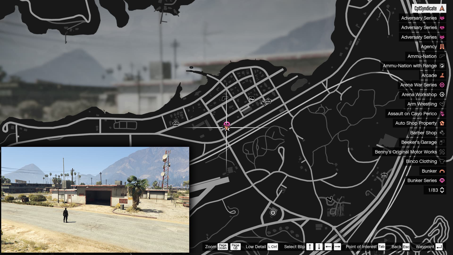 Sandy Shores Fire Station Location.