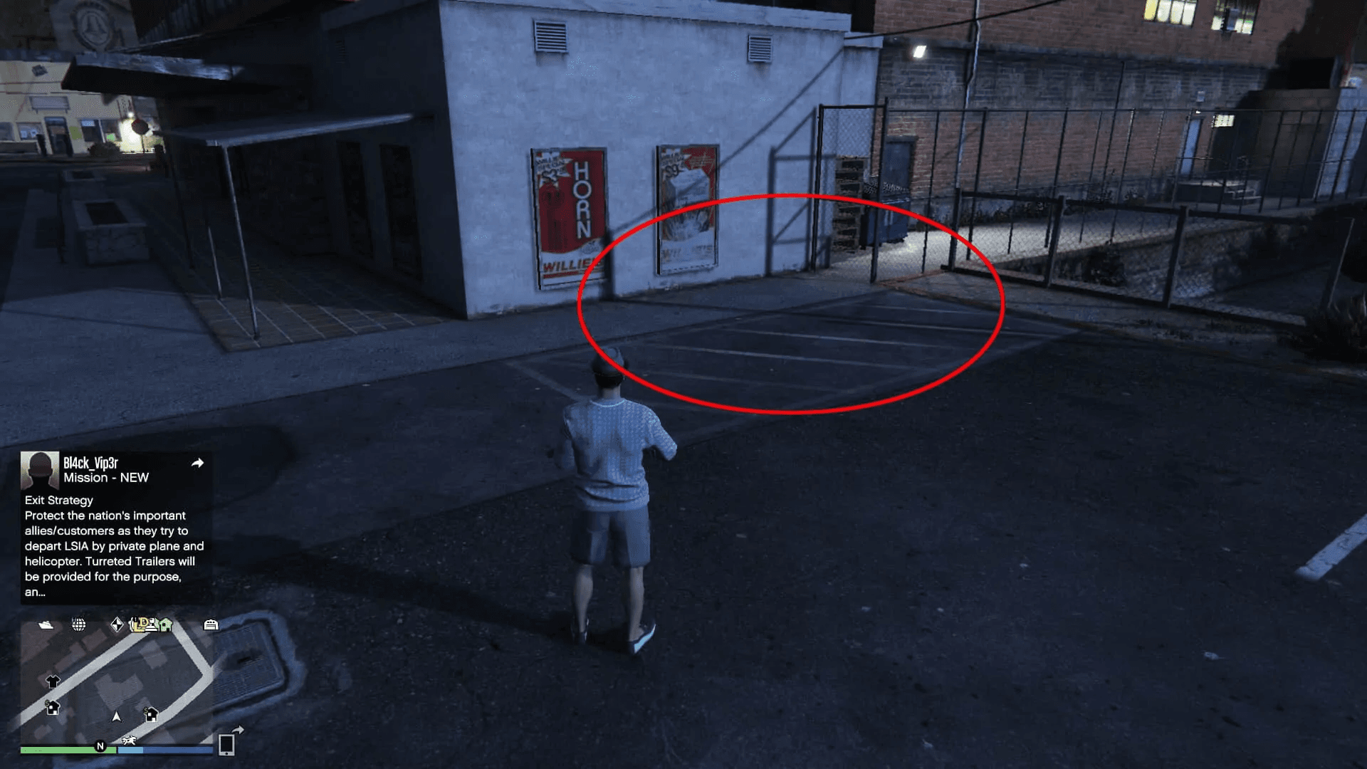 Prop 10's second location where the van can be next to the red poster