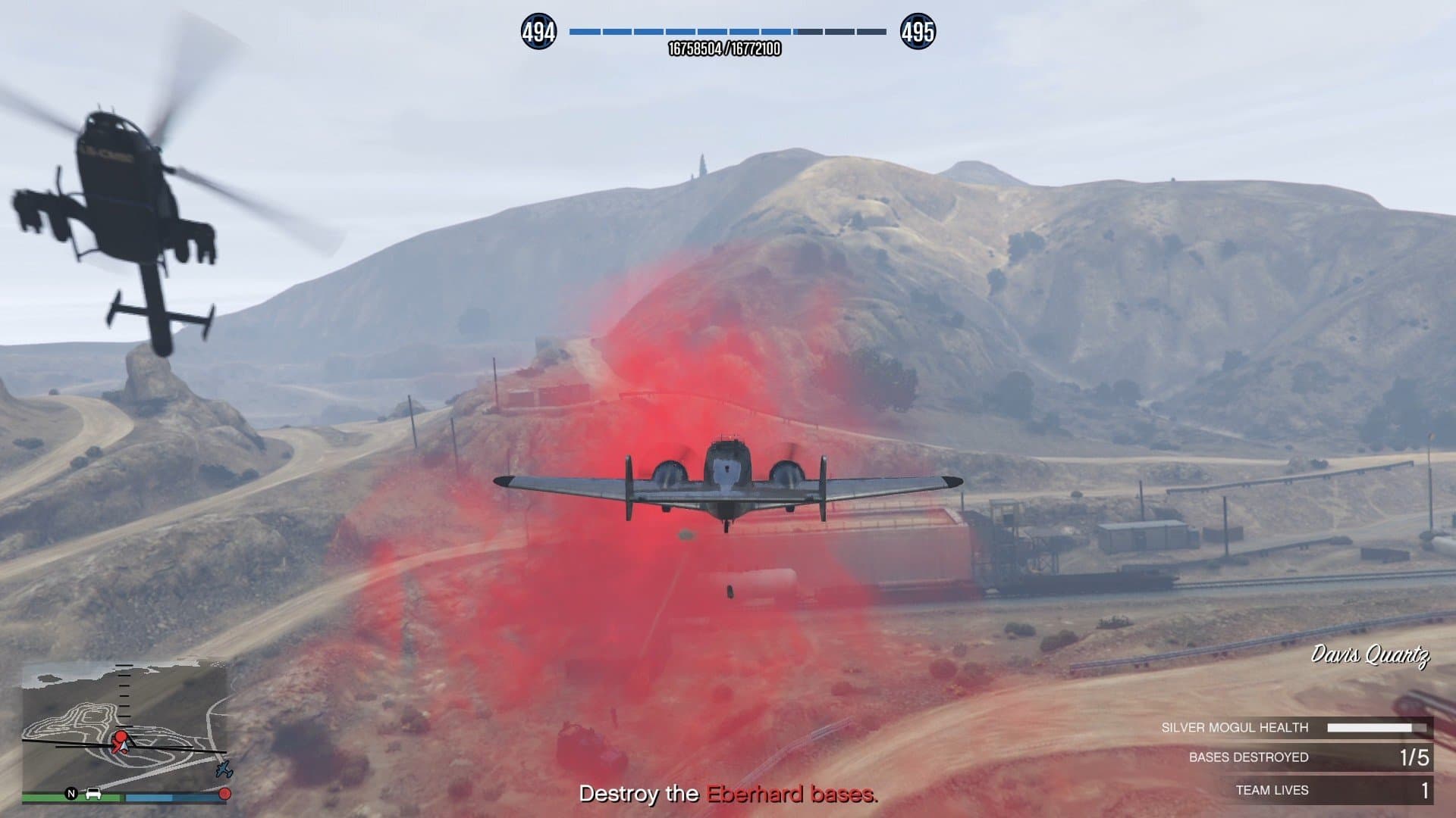 Carpet bombing the base.