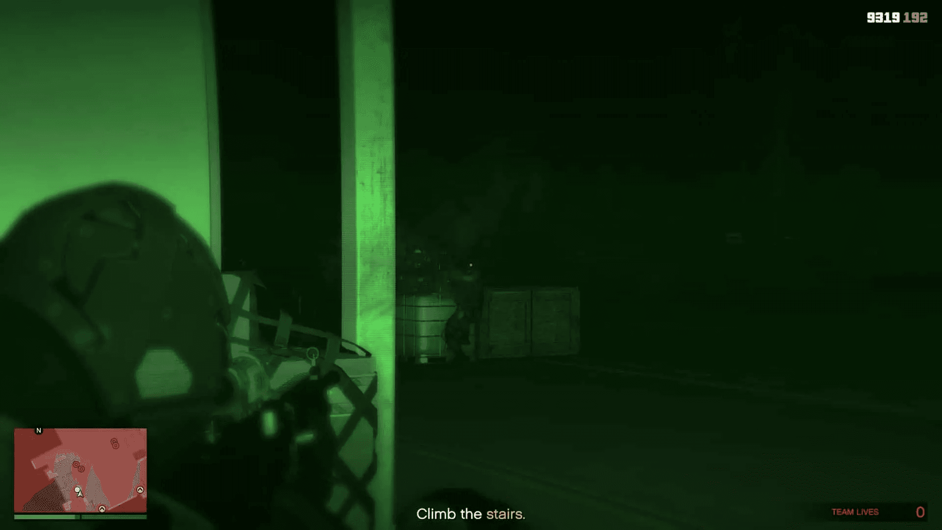 Taking out enemies to the left of the covered boxes