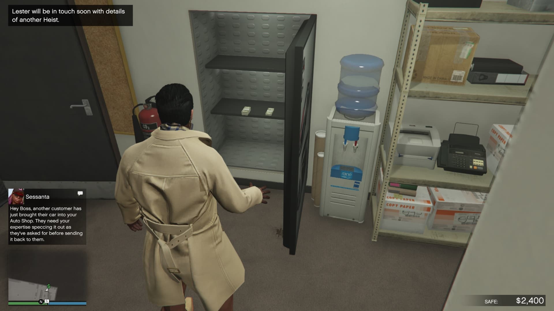 Upgraded safe.
