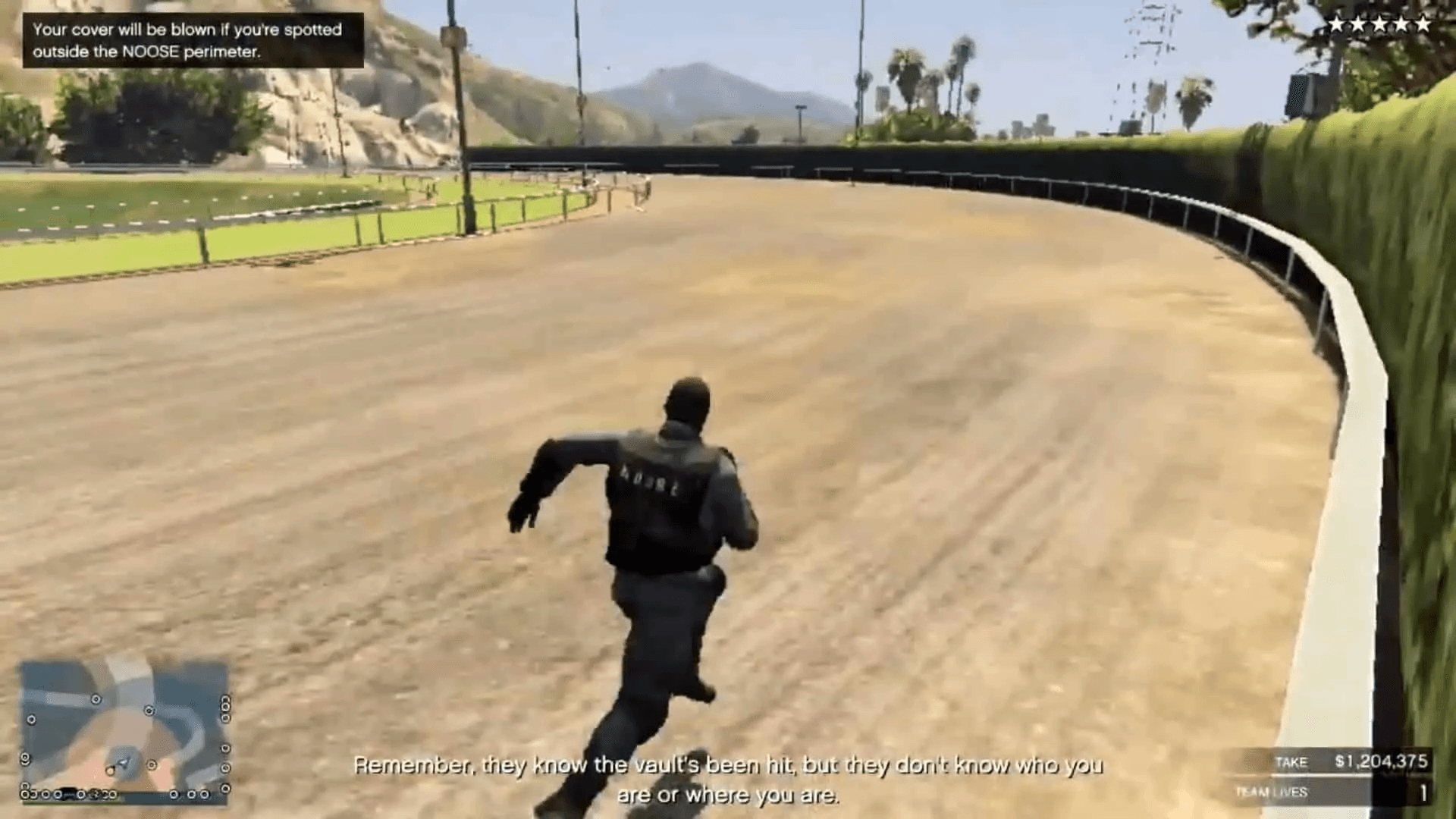 Running on the right side of the track