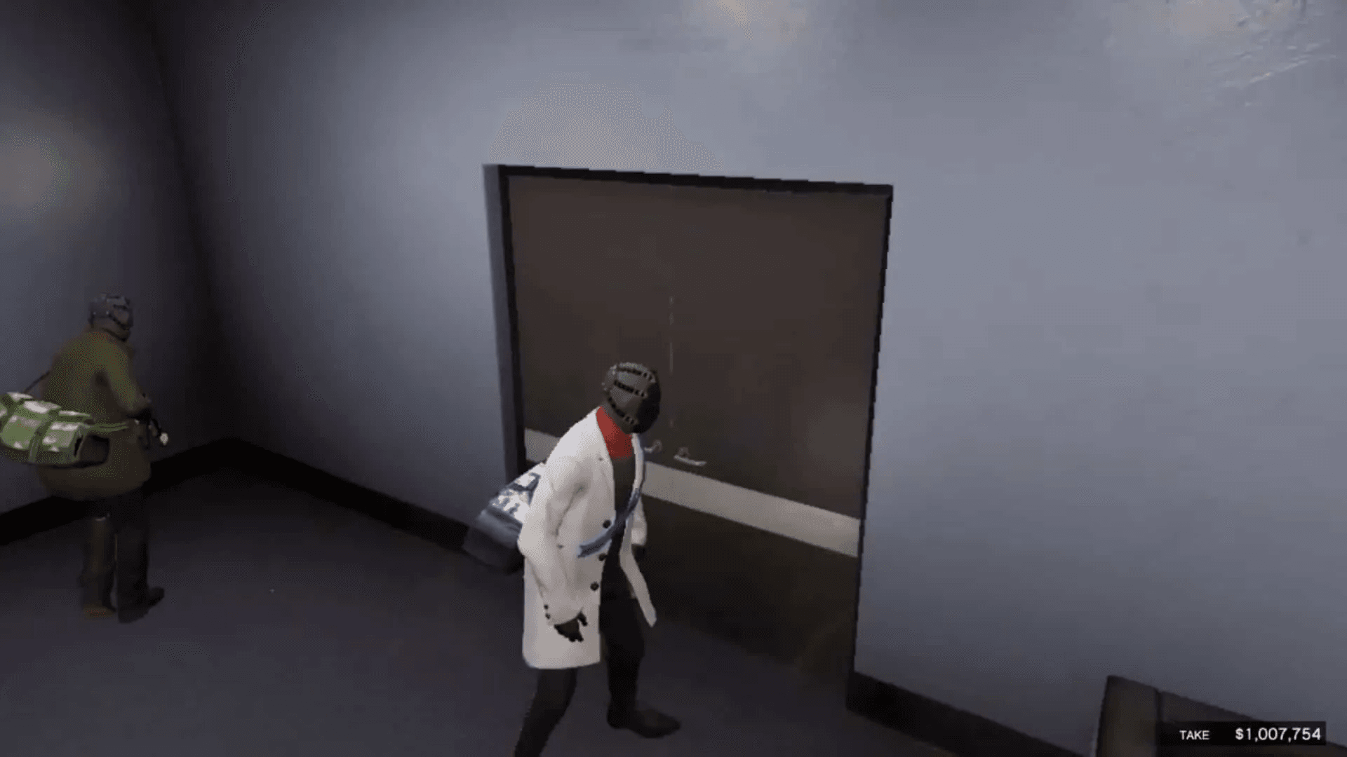 Staff lobby exit