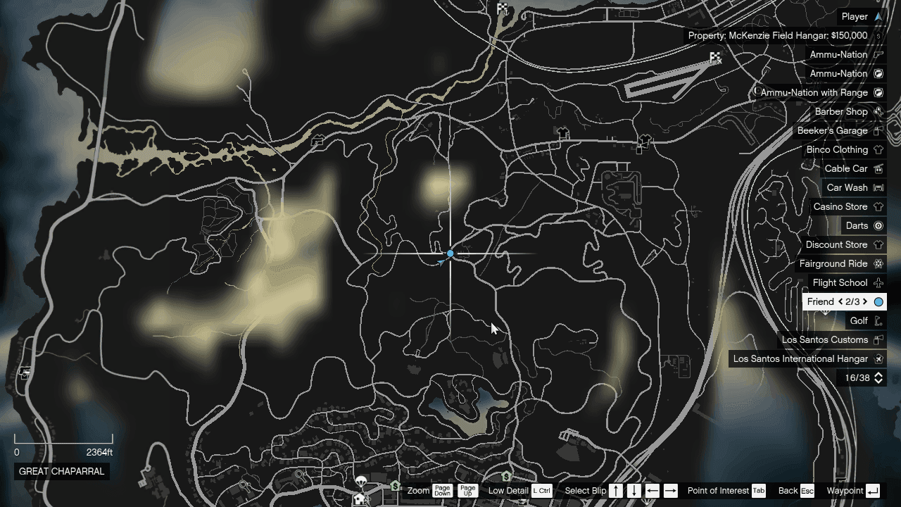 The event location near Great Chaparral just by Baytree Canyon Road in Grand Senora Desert