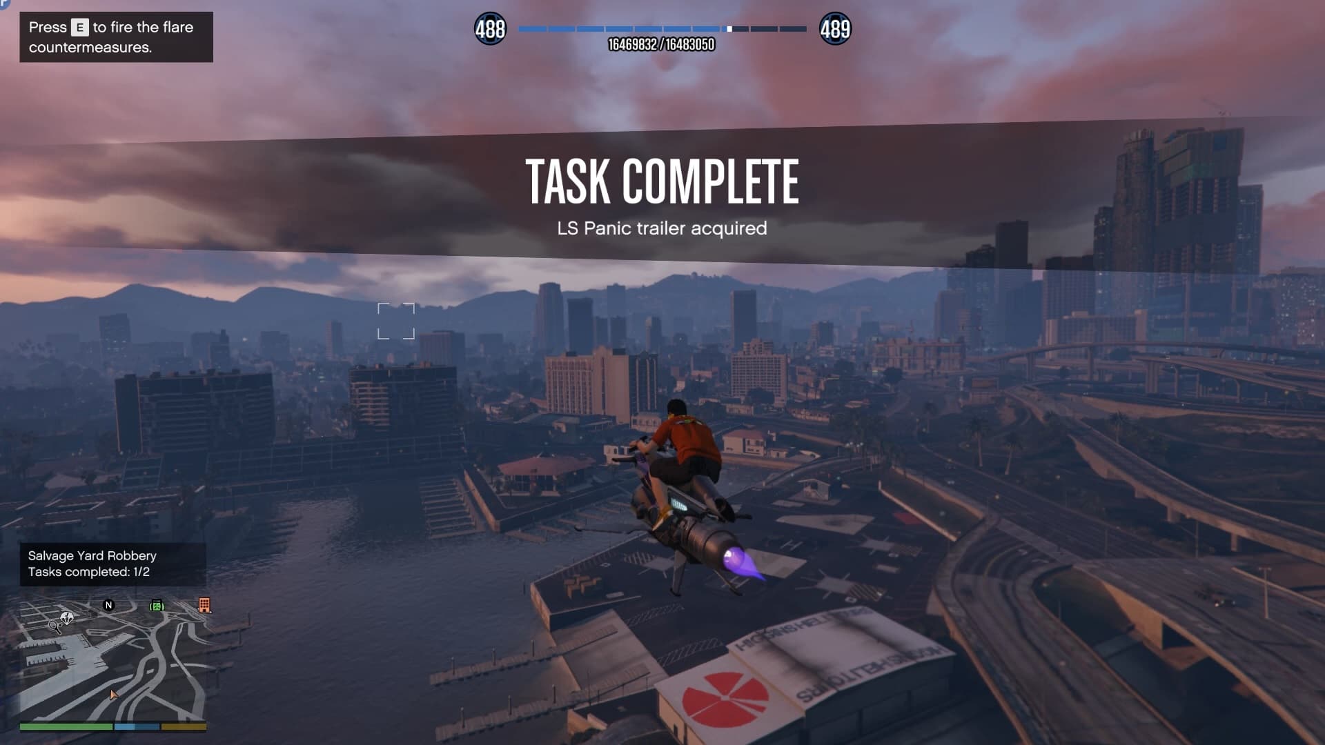 Leave the area to complete the mission.