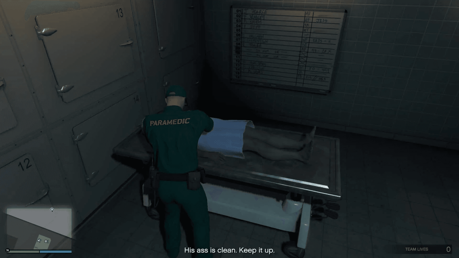 Searching the bodies