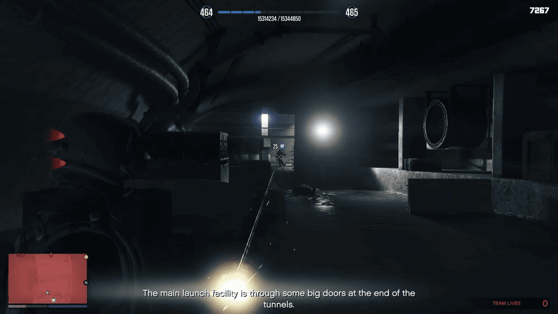 Killing one of the Juggernauts at the end of the tunnel