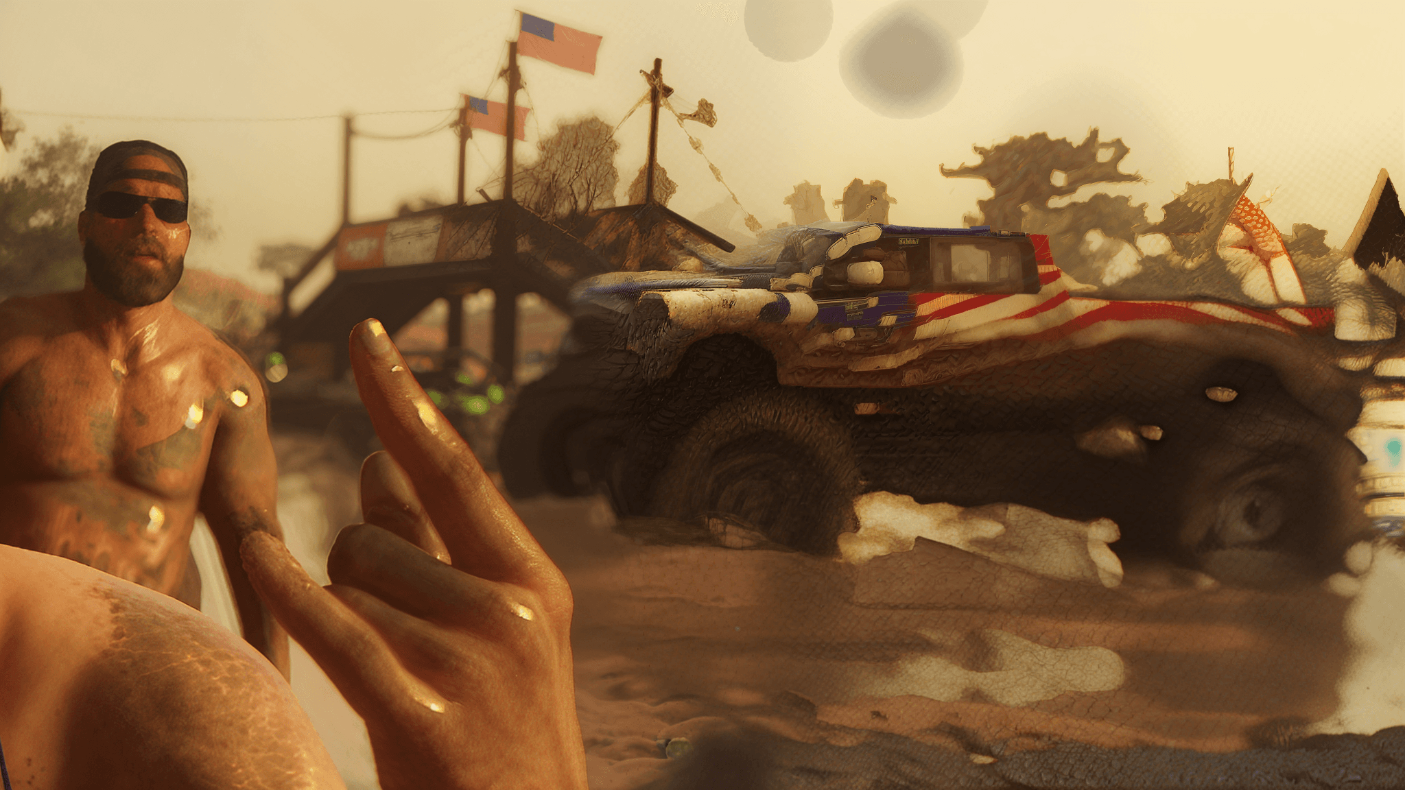 A Ford Super Duty-inspired monster truck as seen in the first trailer of GTA 6. The image is enhanced to remove the blurriness since it was in the background.
