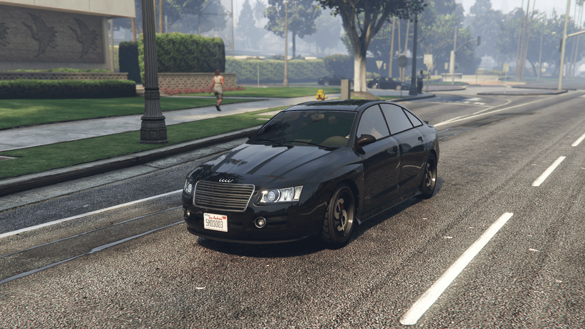 Michael's unique black Obey Tailgater as seen in GTA 5's story mode.