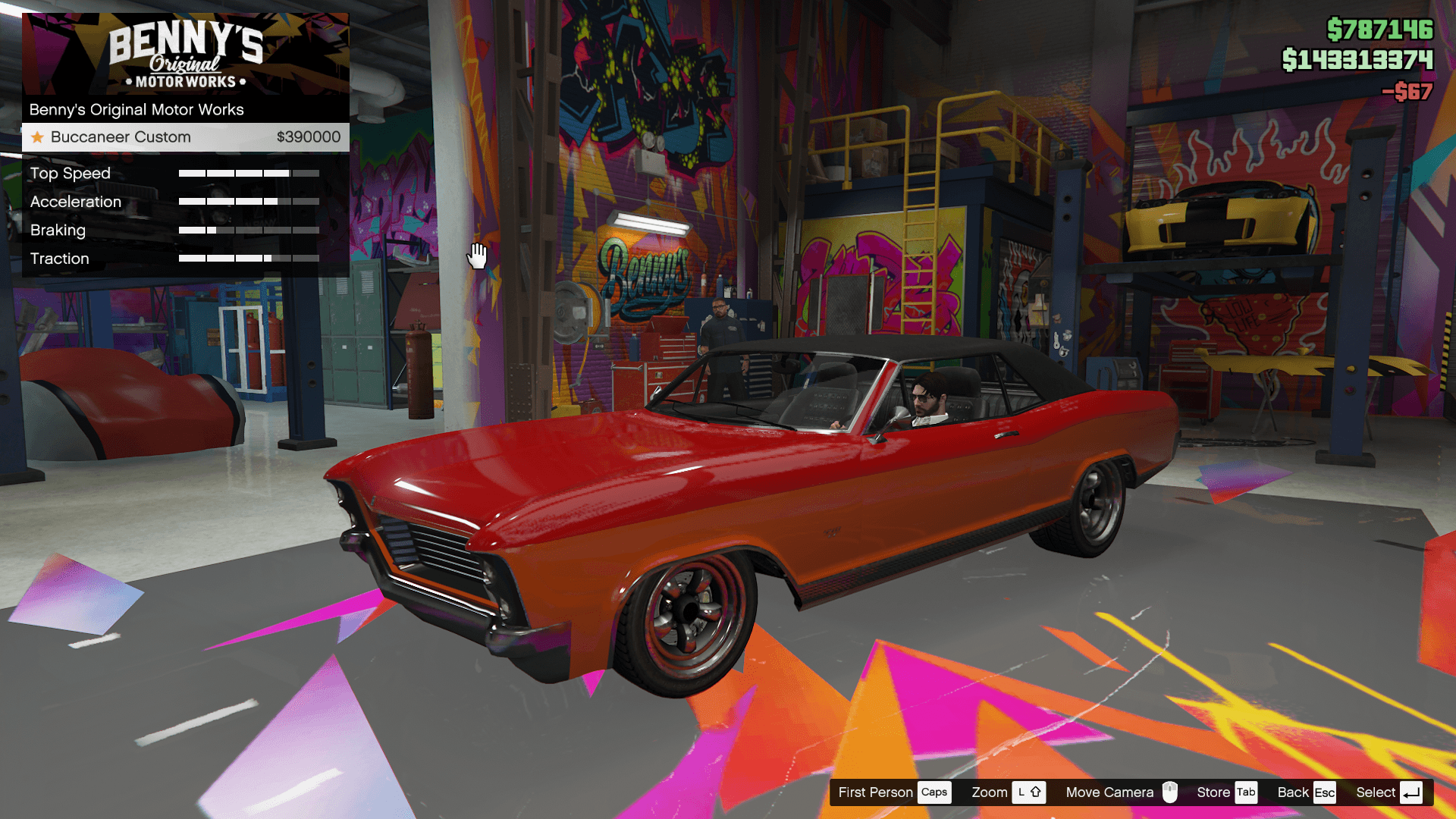 The option to convert the base model to a custom buccaneer at Benny's Original Motor Works.