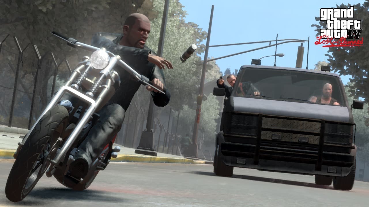 Johnny getting chased by a rival gang.