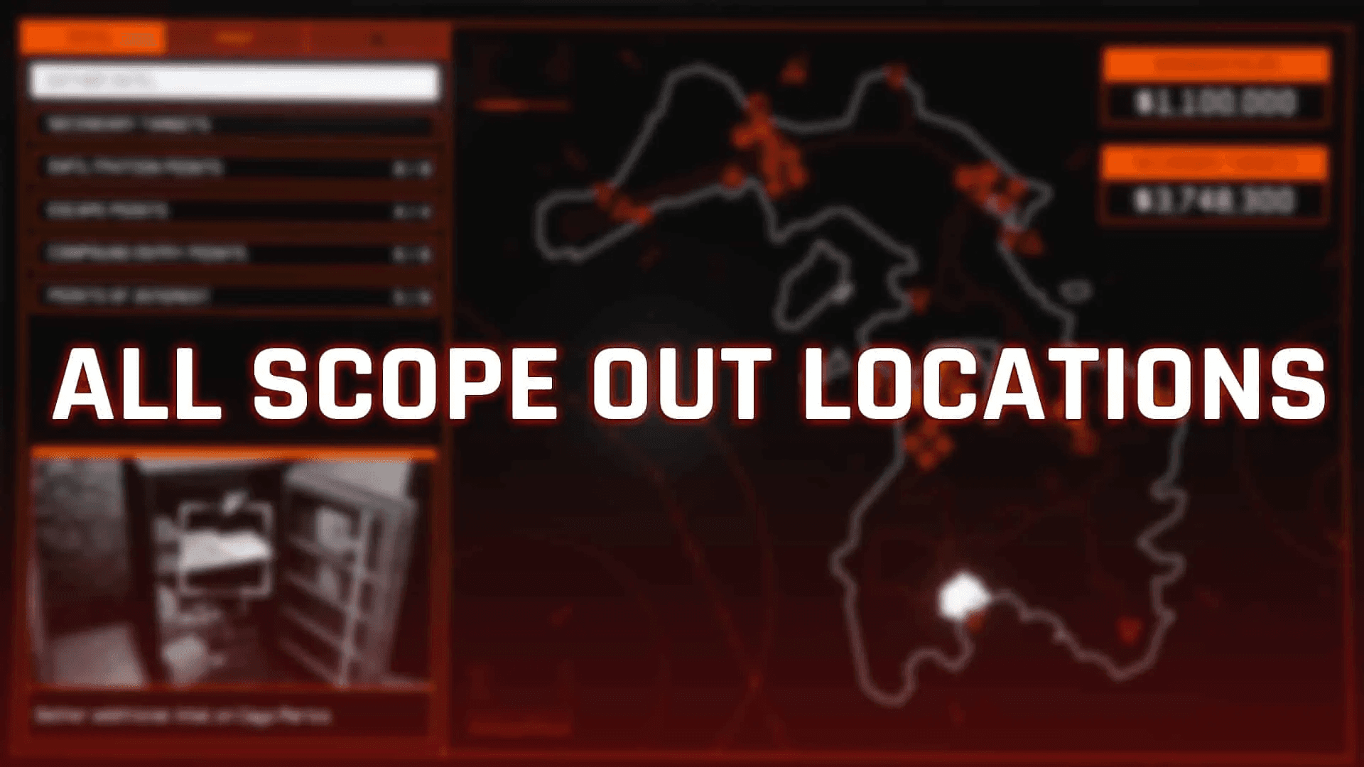 Cayo Perico Heist: Scope Out and Points of Interest Locations