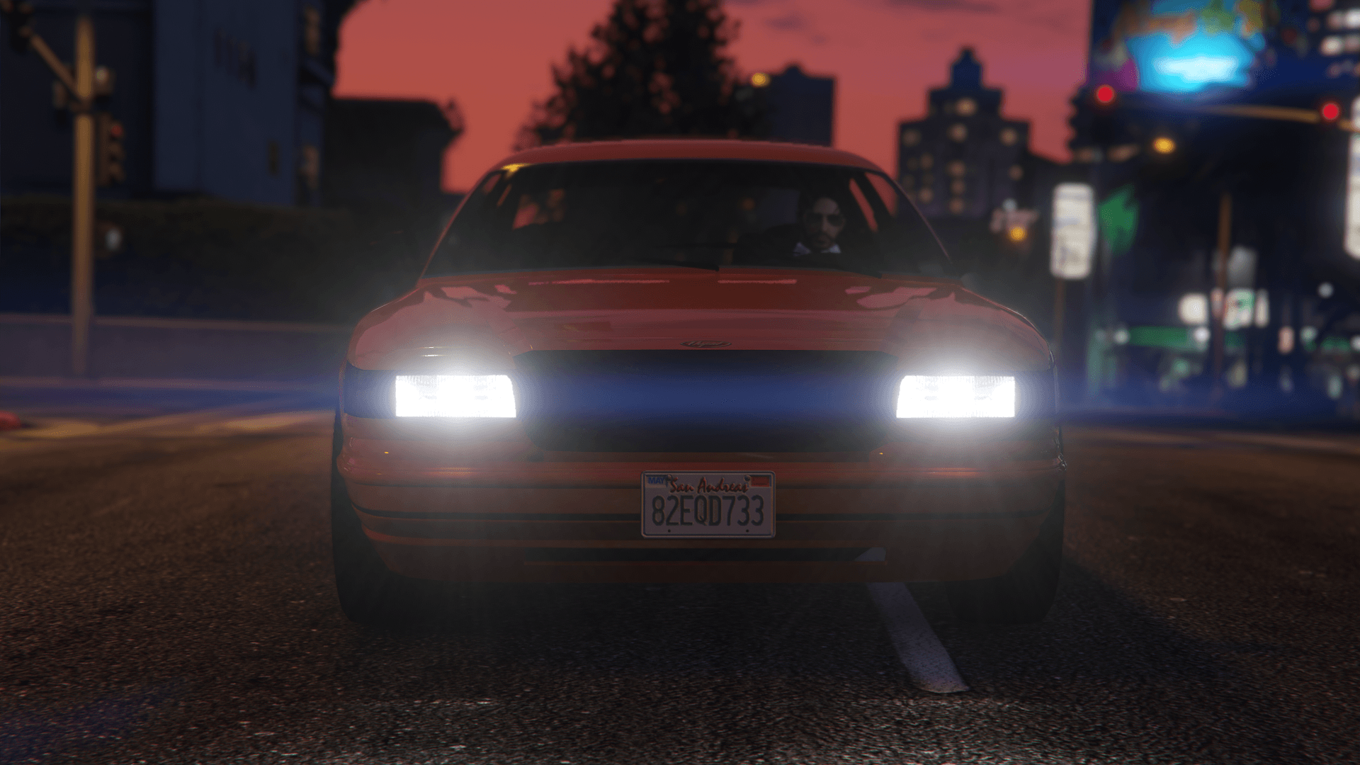 The front of the Vapid Stanier as seen in GTA Online.