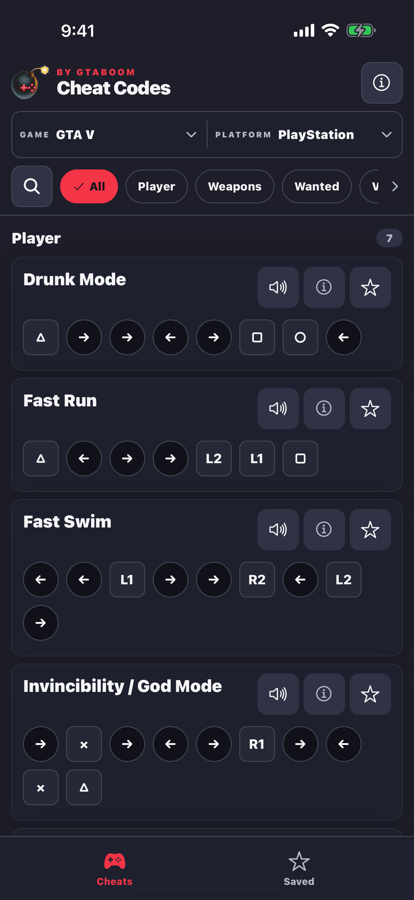 Cheat Codes app game, platform, category, and cheat finder