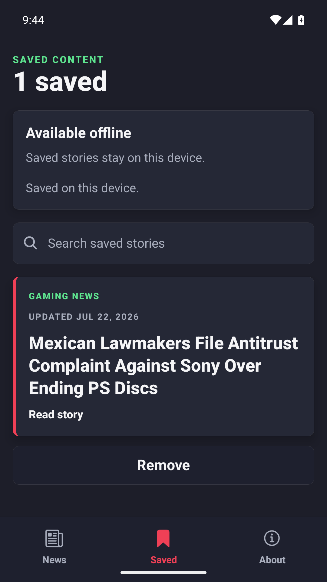 GTABOOM Saved stories on Android
